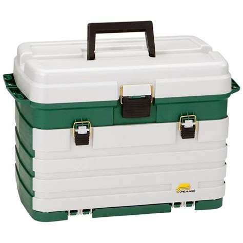 plano 4-drawer green metallic/silver tackle box on amazon|tackle box size chart.